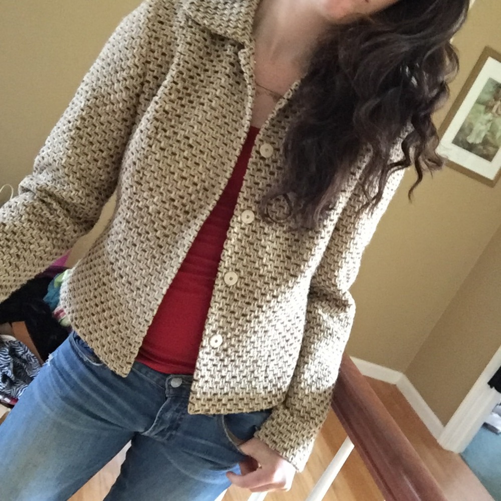Ann Taylor Loft stylish twill jacket Sz 4
